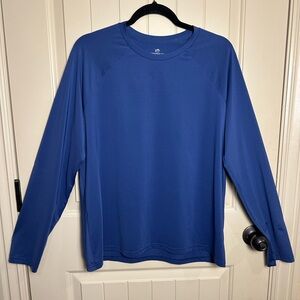 Southern Tide Women’s Performance Long Sleeve Shirt Marine Royal Blue Large EUC